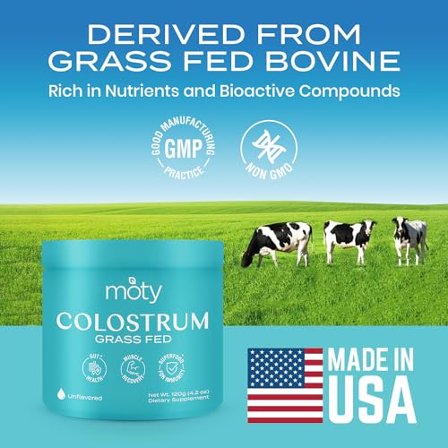Moty Bovine Colostrum Grass Fed Powder Supplement for Gut Health, Muscle Recovery Moty buy supplements canada