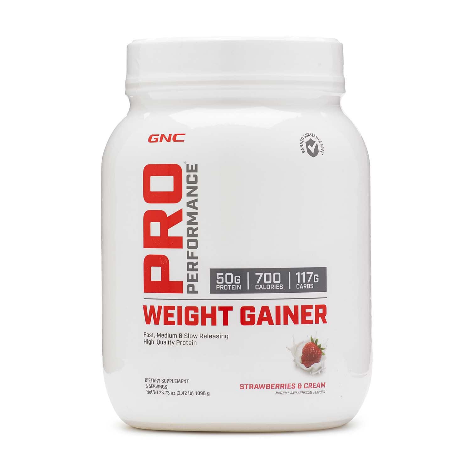 GNC Pro Performance Weight Gainer - Strawberries and Cream, 6 Servings, Protein to Increase GNC buy supplements canada