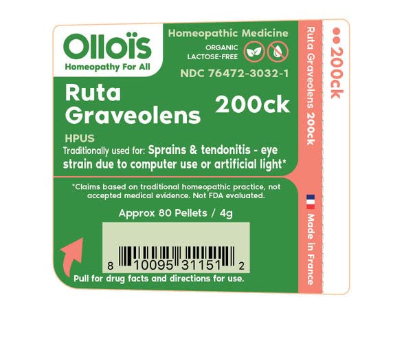 OLLOIS Ruta Graveolens 200ck Organic, Lactose-Free, Kosher Homeopathic Medicine, 80 Pellets OLLOÏS buy supplements canada