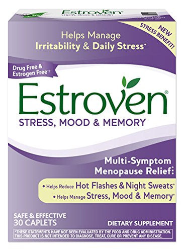 Estroven Stress Plus Mood & Memory | Menopause Relief Dietary Supplement | Safe Multi-Symptom Relief Estroven buy supplements canada