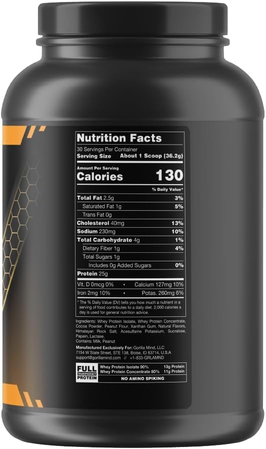 Gorilla Mode Premium Protein - Chocolate Peanut Butter / 24 Grams of Protein/Recover Gorilla Mind buy supplements canada