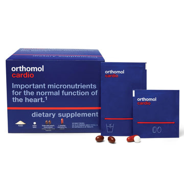 Orthomol Cardio, Heart Health Supplements for Circulation & Vascular Support, Omega-3, Magnesium, Cocoa Polyphenols & B Vitamins, Supports Cardiovascular Health, 30-Day Supply, Powder+Tablets+Capsules Orthomol buy supplements canada