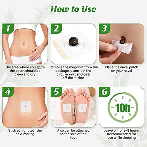 Mugwort Belly Patch for Men and Women with Natural Plant Extracts -60Pcs Body Sculpting SHENFY buy supplements canada