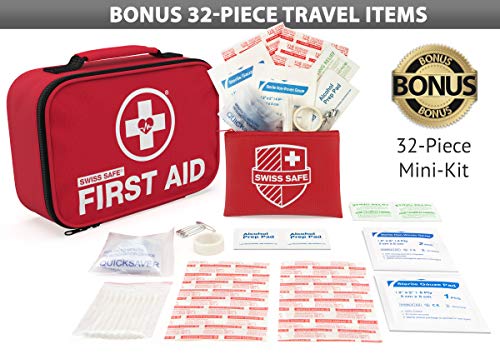 Swiss Safe 2-in-1 First Aid Kit (120 Piece) + Bonus 32-Piece Mini Kit Swiss Safe buy supplements canada