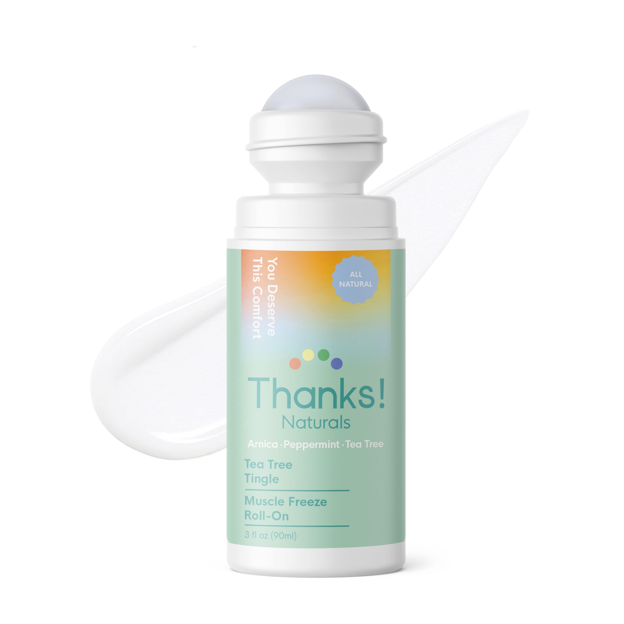 Thanks! Naturals Muscle Freeze Roll On, Tea Tree Tingle, Vegan, Cold Pressed Formula with Shea Butter, Eucalyptus & Peppermint, Use on Neck, Knees & Joints, Post Workout Essential, 3 FL OZ Thanks! Naturals buy supplements canada