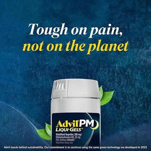 Advil PM Liqui-Gels Pain Reliever and Nighttime Sleep Aid, Pain Medicine with Ibuprofen for Pain Relief and Diphenhydramine HCL for a Sleep Aid - 2x80 Liquid Filled Capsules Advil buy supplements canada