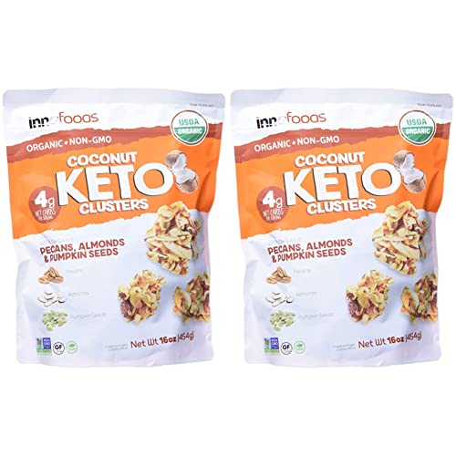 Inno Foods Organic Coconut Keto Cluster (Net Wt 16 Ounce), (Pack of 2) Inno Foods buy supplements canada