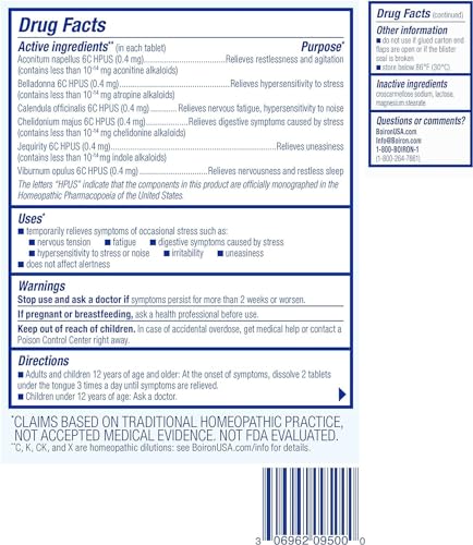 Boiron StressCalm for Relief of Stress, Anxiousness, Nervousness, Irritability, and Fatigue - 60 Count Boiron buy supplements canada