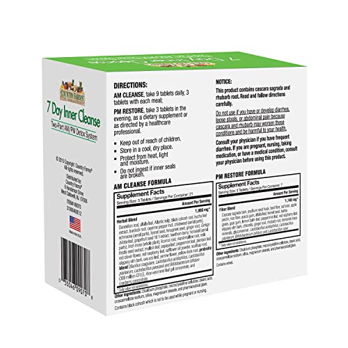 COUNTRY FARMS 7 Day Inner Cleanse, AM/PM Detox System, Detoxifying Herbs COUNTRY FARMS buy supplements canada