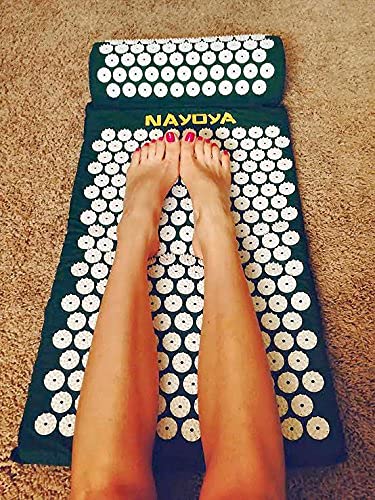 NAYOYA Neck and Back Pain Relief - Acupressure Mat and Neck Pillow Set - Relieves Stress and Sciatic Pain NAYOYA buy supplements canada
