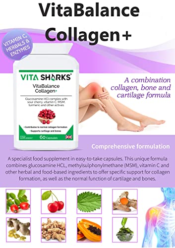 VitaBalance Collagen+ 60 Capsules for Skin, Hair, Nails, Joints & Connective Tissue Vita Sharks buy supplements canada