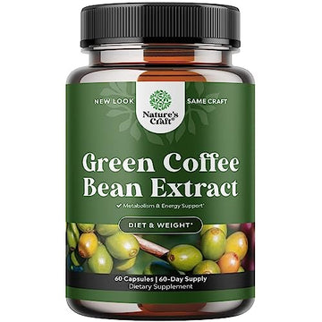 Pure Green Coffee Bean Extract Supplement – Best for Weight Loss Appetite Suppressant Natures Craft buy supplements canada