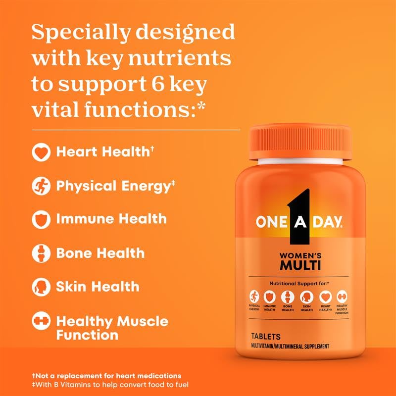 One A Day Multivitamin for Women- Daily Vitamins for Woman with Biotin, Calcium, Folic Acid, Iron & Zinc, Complete Women’s Vitamins ONE A DAY buy supplements canada