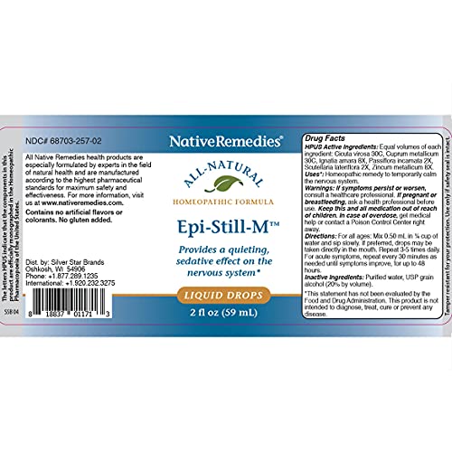 NativeRemedies Epi-Still-M - Natural Homeopathic Formula Provides a Quieting, Sedative Effect Native Remedies buy supplements canada