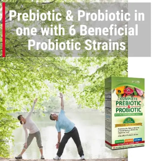 Olympian Labs Complete Prebiotic and Probiotic Supplement - 25 Billion Live Shelf Stable Cultures - 30 Vegetarian Capsules Olympian Labs buy supplements canada