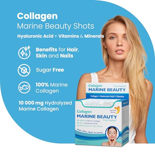 Swedish Nutra Marine Beauty Collagen | High Strength Type 1 & 3 Collagen to Rejuvenate Hair, Skin & Nails Swedish Nutra buy supplements canada