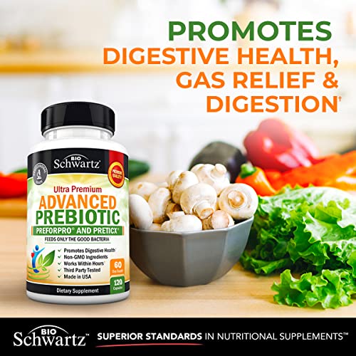 Prebiotics for Advanced Gut Health - Immune System Support & Dietary Fiber BioSchwartz buy supplements canada