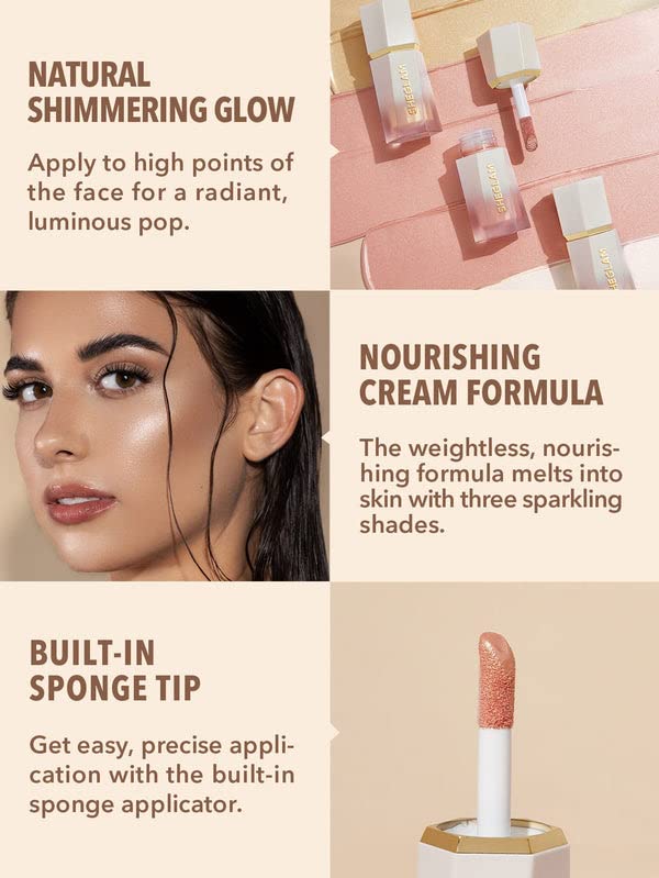 SHEGLAM Glow Bloom Liquid Waterproof Highlighter Long Lasting Cream Highlighter with Shimmer Dewy Finish - Vanilla Frost SHEGLAM buy supplements canada