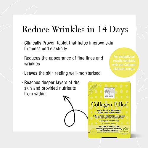 New Nordic Skin Care Collagen Filler 60 Tablets - Reduce The Formation of Wrinkles with Marine Collagen New Nordic Ltd buy supplements canada