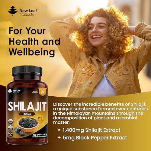 Shilajit Capsules 1400mg 60% Fulvic Acid Pure Shilajit - High Strength Himilayan Shilajit NEW LEAF PRODUCTS buy supplements canada