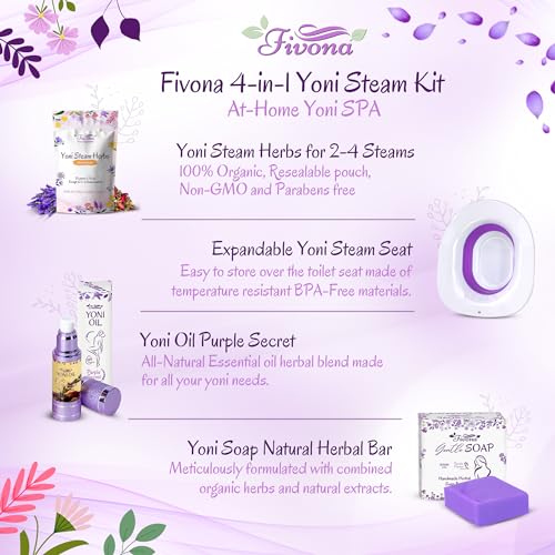 FIVONA Yoni Care Kit 4 in 1 - pH Balanced Natural Yoni Oil, Herbal Bar Soap for Feminine V Wash, Detox FIVONA buy supplements canada