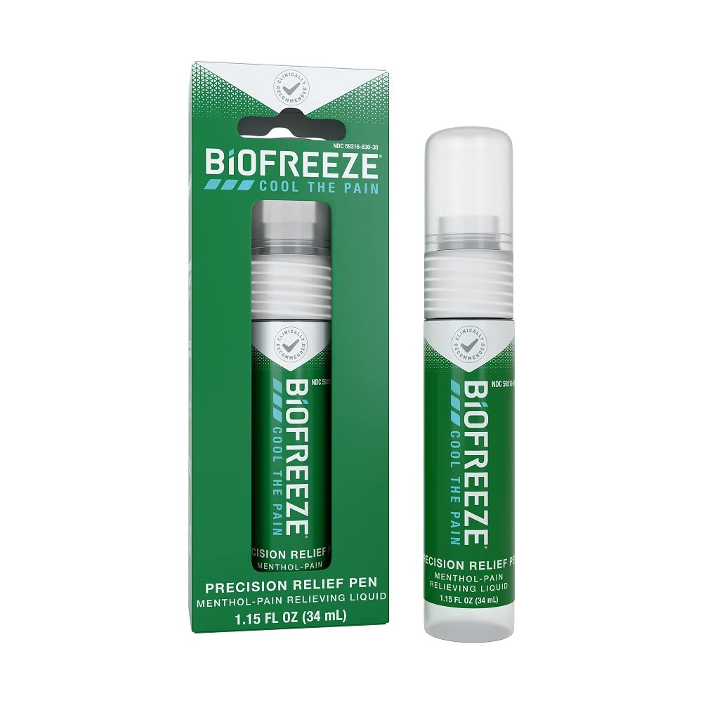 Biofreeze Precision Pain Relief Pen, Arthritis Pain Reliever, Mess-Free Cooling Joint Pain Relief, Menthol Pain Relief Liquid 1.15 Fl Oz Biofreeze buy supplements canada
