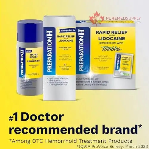 Preparation H Rapid Relief Hemorrhoid Cream with Lidocaine, Numbing Relief for Swelling, Pain, Burning and Itching - 0.75 Oz Tube Preparation H buy supplements canada