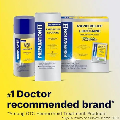 Preparation H Rapid Relief Hemorrhoid Cream with Lidocaine, Numbing Relief for Swelling, Pain, Burning and Itching - 0.75 Oz Tube Preparation H buy supplements canada