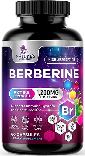 Berberine Supplement 1200mg per Serving - High Absorption Heart Health Support Nature's Nutrition buy supplements canada