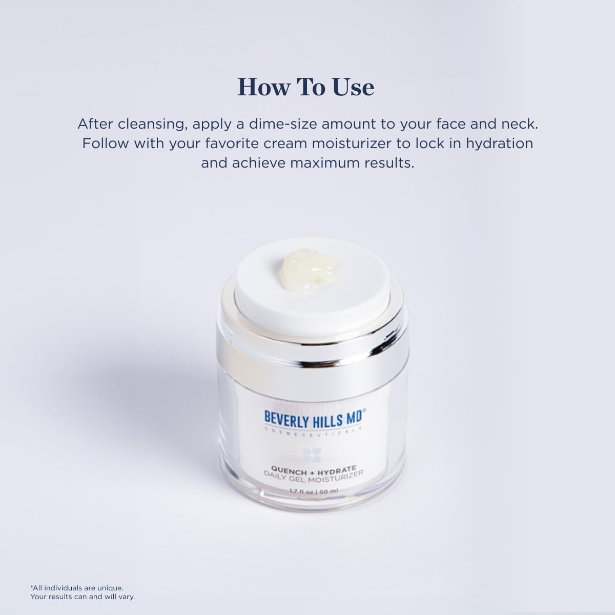 Beverly Hills MD Quench + Hydrate Daily Gel Moisturizer- Visibly Smooth, Plump, Hydrate Face & Neck for Wrinkles, Sagging- Skin Smoothing & Re-Energizing- Visibly Reduce Signs of Aging w/Niacinamide Beverly Hills MD buy supplements canada