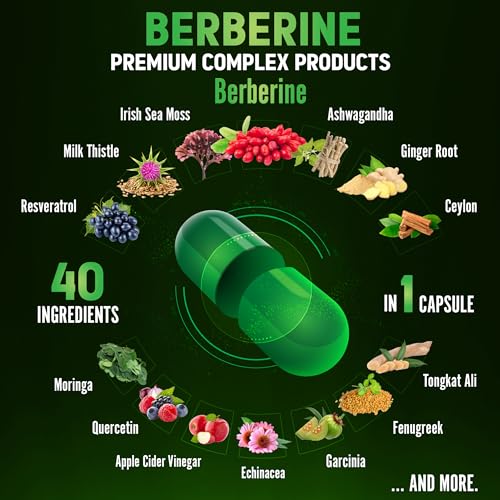 Zolotus 18800mg Berberine Supplement 40 in 1, with Sea Moss, Cinnamon, Milk Thistle Zolotus buy supplements canada