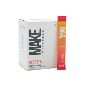 Make Wellness HYDRATED | 30 Servings | Grapefruit Flavor | Supports Hydration & Electrolyte Balance | Bioactive Peptide Blend for Daily Overall Wellness Make Wellness buy supplements canada