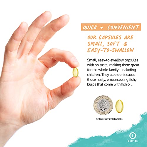 Omvits Vegan Omega 3 DHA from Algae Oil 1000mg - 60 Softgel Capsules with Vitamin E Omvits buy supplements canada