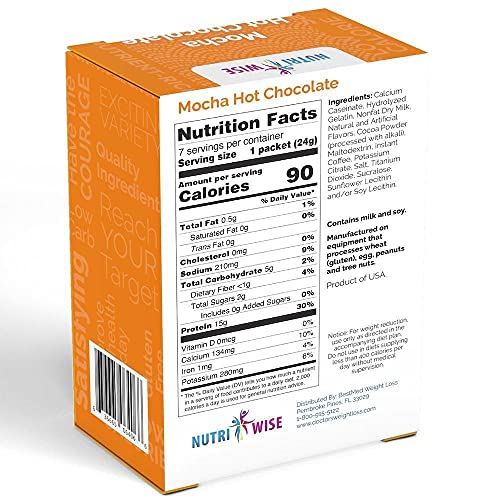 NutriWise – High Protein 15g | Instant Hot Drink | Mocha | 7/Box | Weight Loss, KETO Diet Friendly NutriWise buy supplements canada