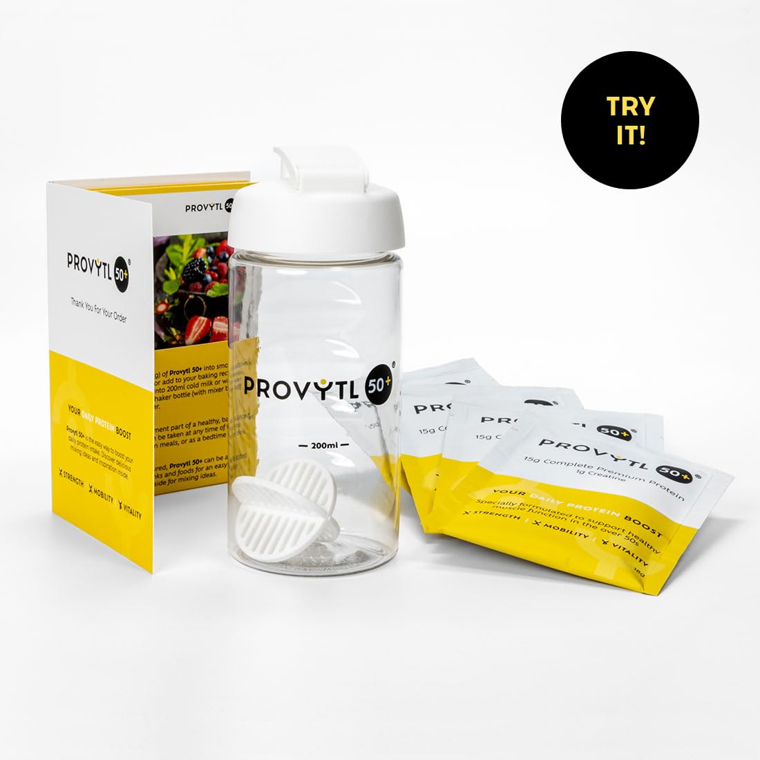 Provytl 50+ Trial Pack- Protein Powder Sachets for Men & Women Over 50 - Supports Muscle Function Provytl buy supplements canada