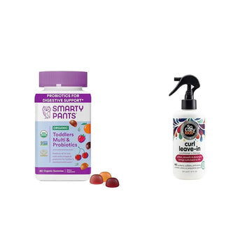 SmartyPants Organic Toddler Multivitamin Gummies & So Cozy Leave in Conditioner for Kids' Curly Hair, 60 Count SmartyPants buy supplements canada