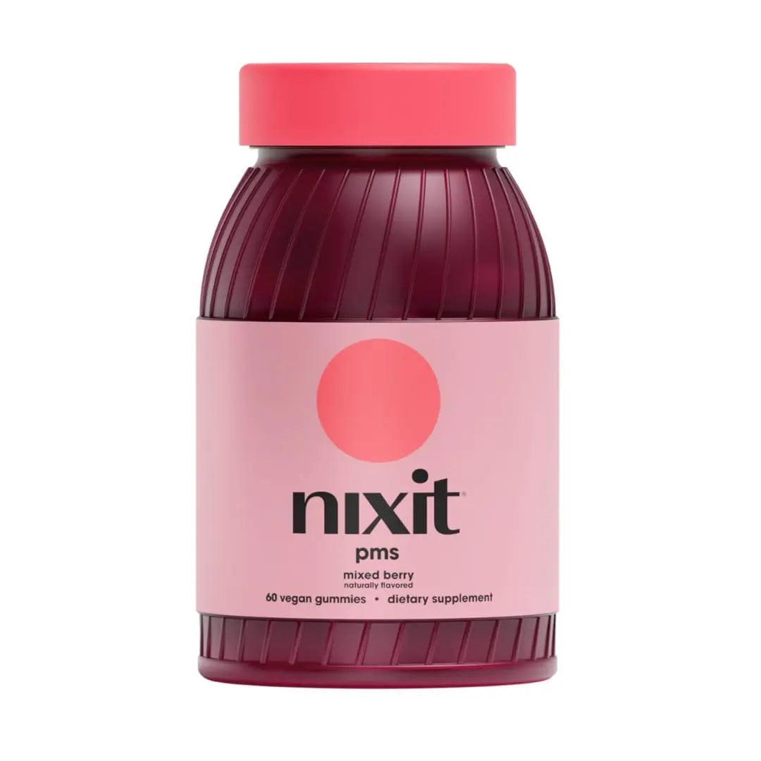 nixit PMS Support Gummies | Chasteberry & Ashwagandha | Vegan | Mixed Berry Naturally Flavoured Supplement | May Help with Relief from Bloating, Cramps, Breast Pain & Mood Swings (60 Gummies) nixit buy supplements canada