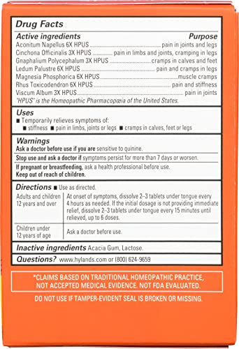 Hyland's Leg Cramps, Relief of Leg, Calf, Charley Horses, and Foot Cramps, 50 Quick-Dissolving Tablets Hyland's buy supplements canada