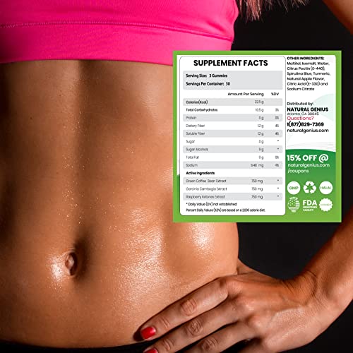 Fat Burning Gummies Pure Extract Garcinia Cambogia, Green Coffee, Raspberry Ketones NATURALGENIUS buy supplements canada