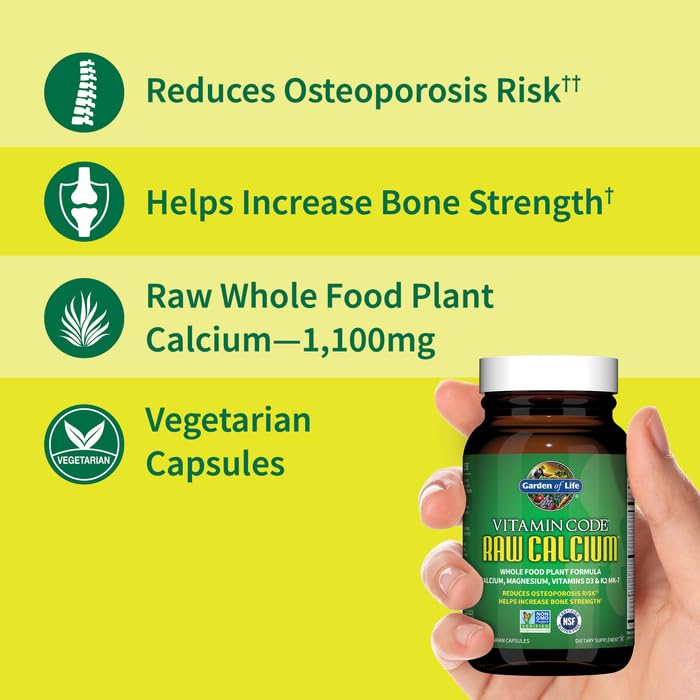 Garden of Life Raw Calcium Supplement for Women and Men - Vitamin Code Made from Whole Foods with Magnesium, K2, Vitamin D3 and Vitamin C Garden of Life buy supplements canada