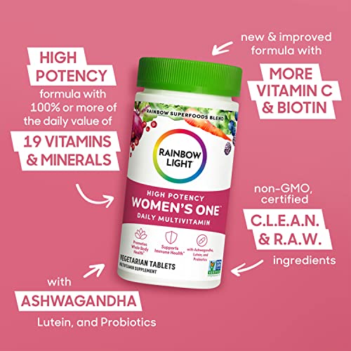 Rainbow Light Multivitamin for Women, Vitamin C, D & Zinc, Probiotics, Women’s One Rainbow Light buy supplements canada
