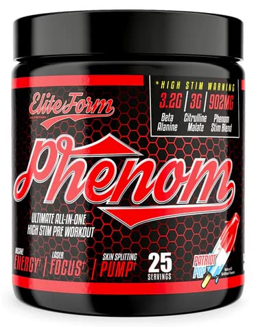 Elite Form: Phenom Preworkout, Bomb Pop Flavor Elite Form buy supplements canada