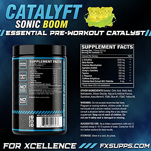 FX Supps Catalyft Pre-Workout Powder Drink for Men & Women, Sonic Boom | Dietary FXSUPPS buy supplements canada