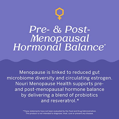 Nouri Menopause Health Probiotic, Menopause Relief for Women - Resveratrol Capsules Nouri buy supplements canada
