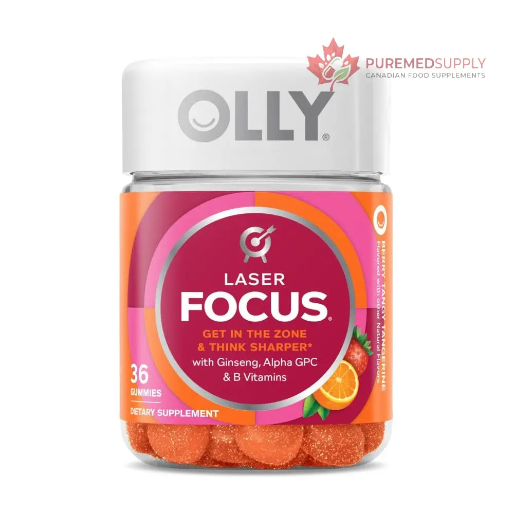 OLLY Ultra Strength Goodbye Stress Softgels 60 Count & Laser Focus Gummy 36 Count Brain Support Supplement Bundle OLLY buy supplements canada
