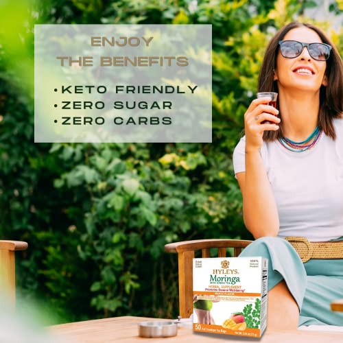 Hyleys Tea Moringa Oleifera with Mango Flavor - 50 Tea Bags (6 Pack - 300 Tea Bags total) (Miracle Tree Tea) HYLEYS buy supplements canada