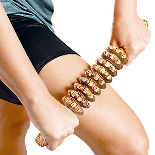 Deston Wooden Massager Handheld Roller Trigger Point Massager Stick for Fascia, Cellulite Deston buy supplements canada