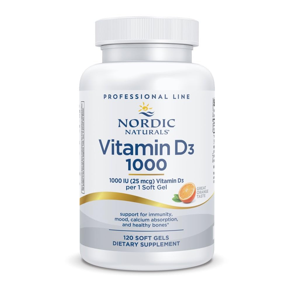 Nordic Naturals Pro Vitamin D3 1000, Orange - 120 Mini Soft Gels - 1000 IU Vitamin D3 - Supports Healthy Bones, Mood & Immune System Function - Non-GMO - 120 Servings Nordic Naturals buy supplements canada