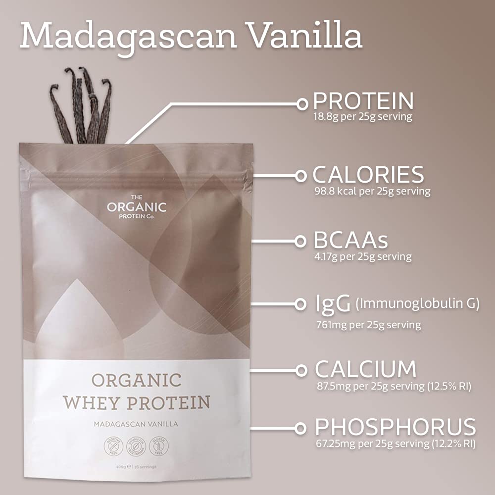 The Organic Protein Co. - Madagascan Vanilla Organic Whey Protein Powder The Organic Protein Company buy supplements canada