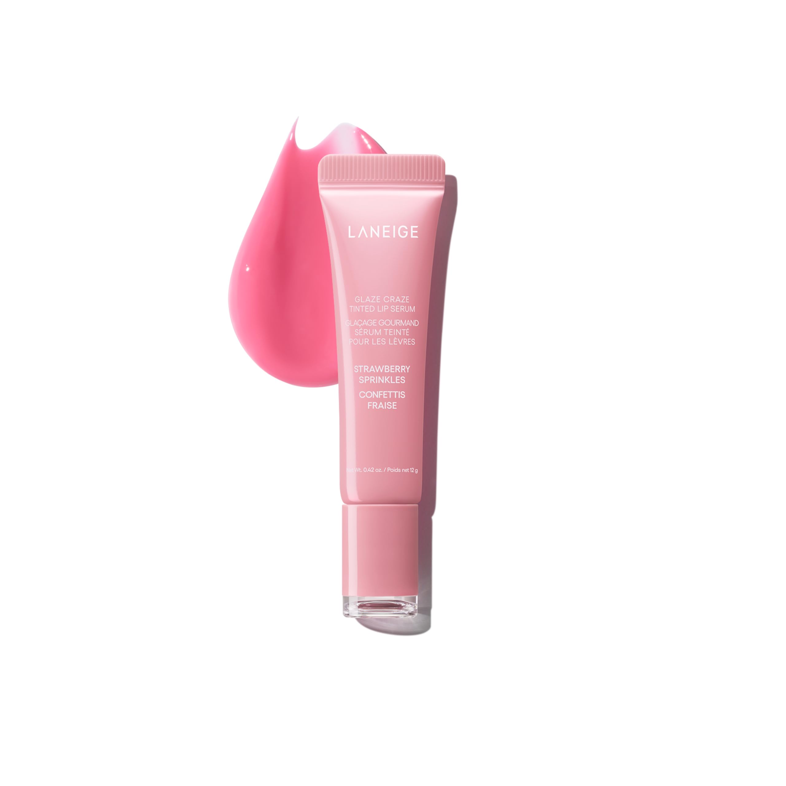 LANEIGE Glaze Craze Tinted Lip Serum, Strawberry Sprinkles: Hydrating Serum for Glossy,Nourished Lips with Plumping Polypeptides,0.42 oz LANEIGE buy supplements canada